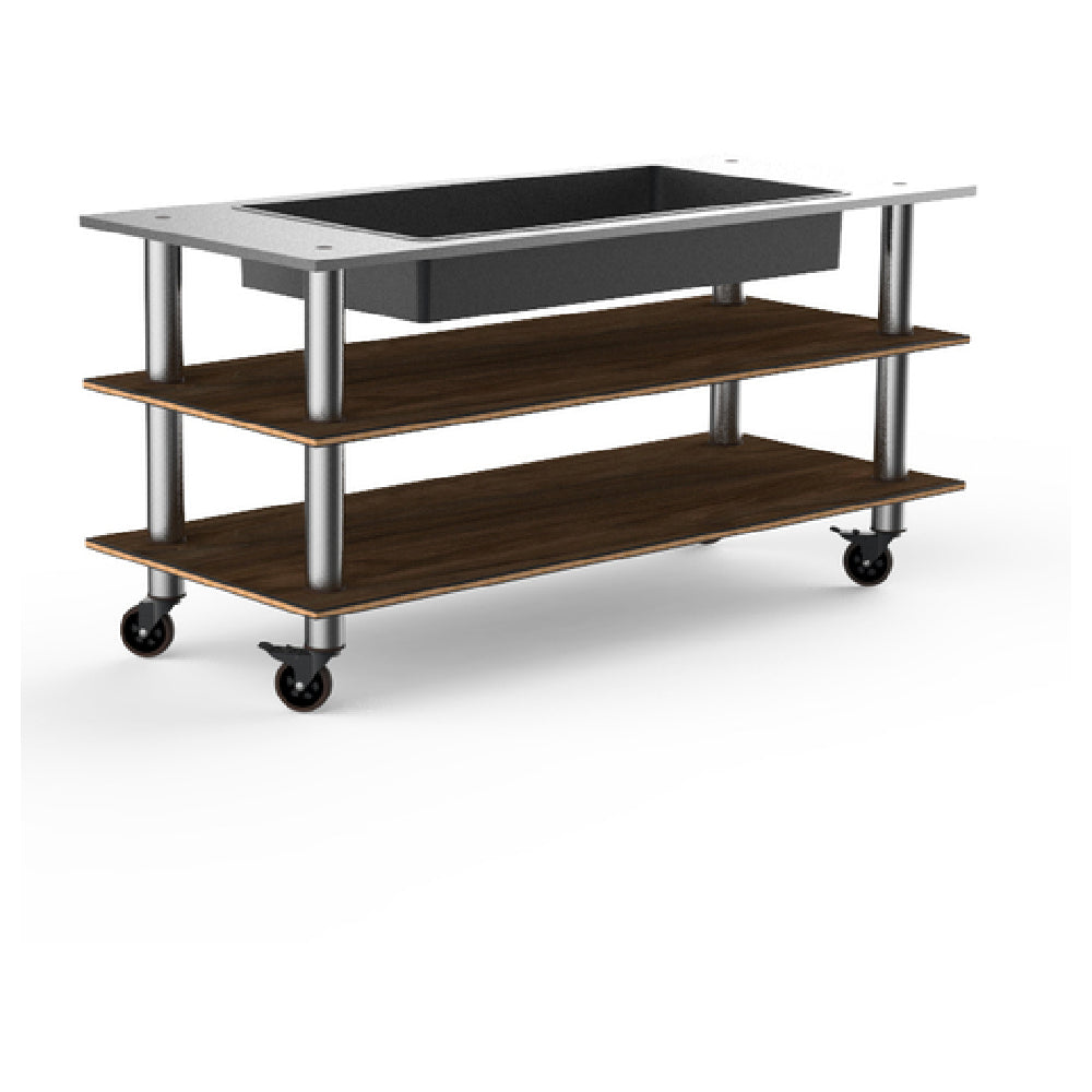 Steelite MGCMLE03WSXW Mogogo Buffet Solutions Modular Salad Bar Unit 3-tier 71" X 29-1/2" X 35"H