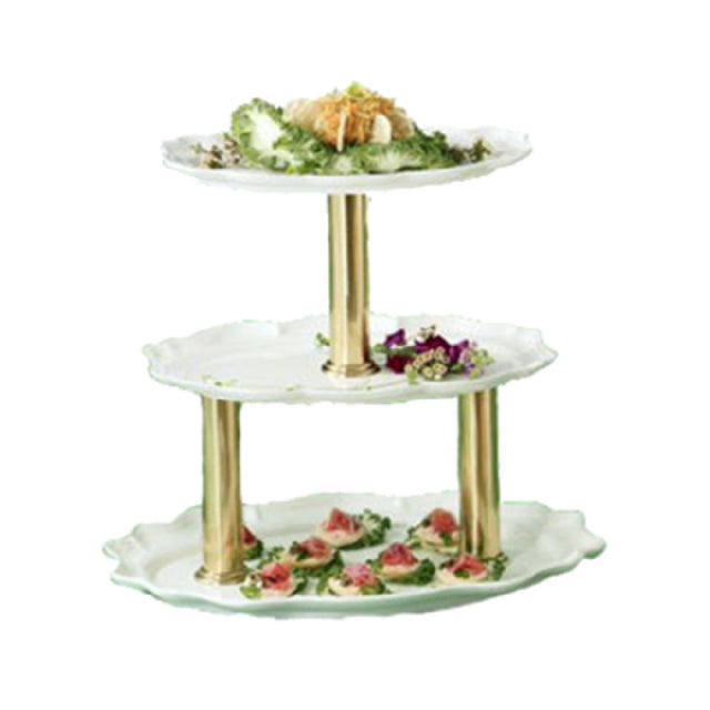 Bon Chef 2030TTWHTM Display Stand 3-tier 24" X 19" X 20"