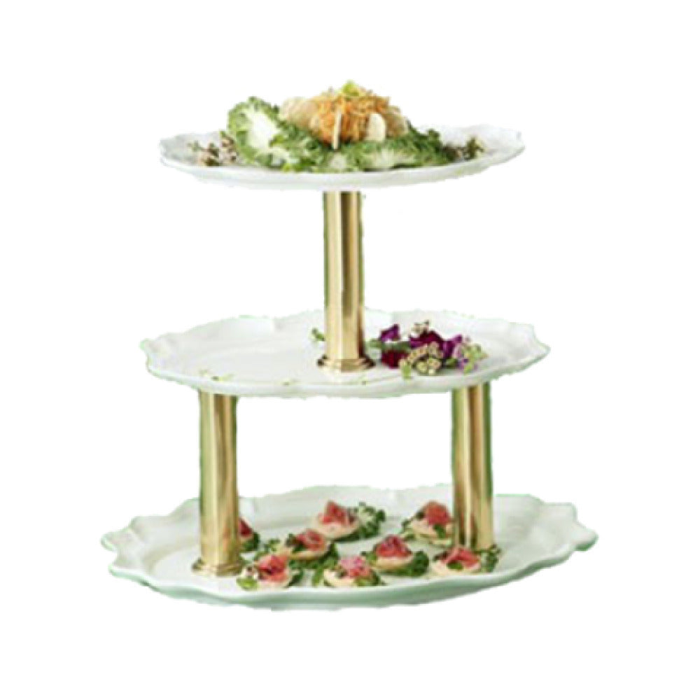Bon Chef 2030TTFGLDREVISION - Display Stand, 3-tier, 24" X 19" X 20"