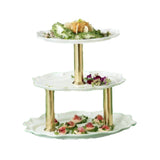 Bon Chef 2030TTFGLDREVISION - Display Stand, 3-tier, 24" X 19" X 20"