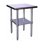 Hubert 13573 - Kratos® 430 Stainless Steel Work Table, 24"W X 24"D X 34"H, 18 Gauge Type 430-series Stainless Steel Top