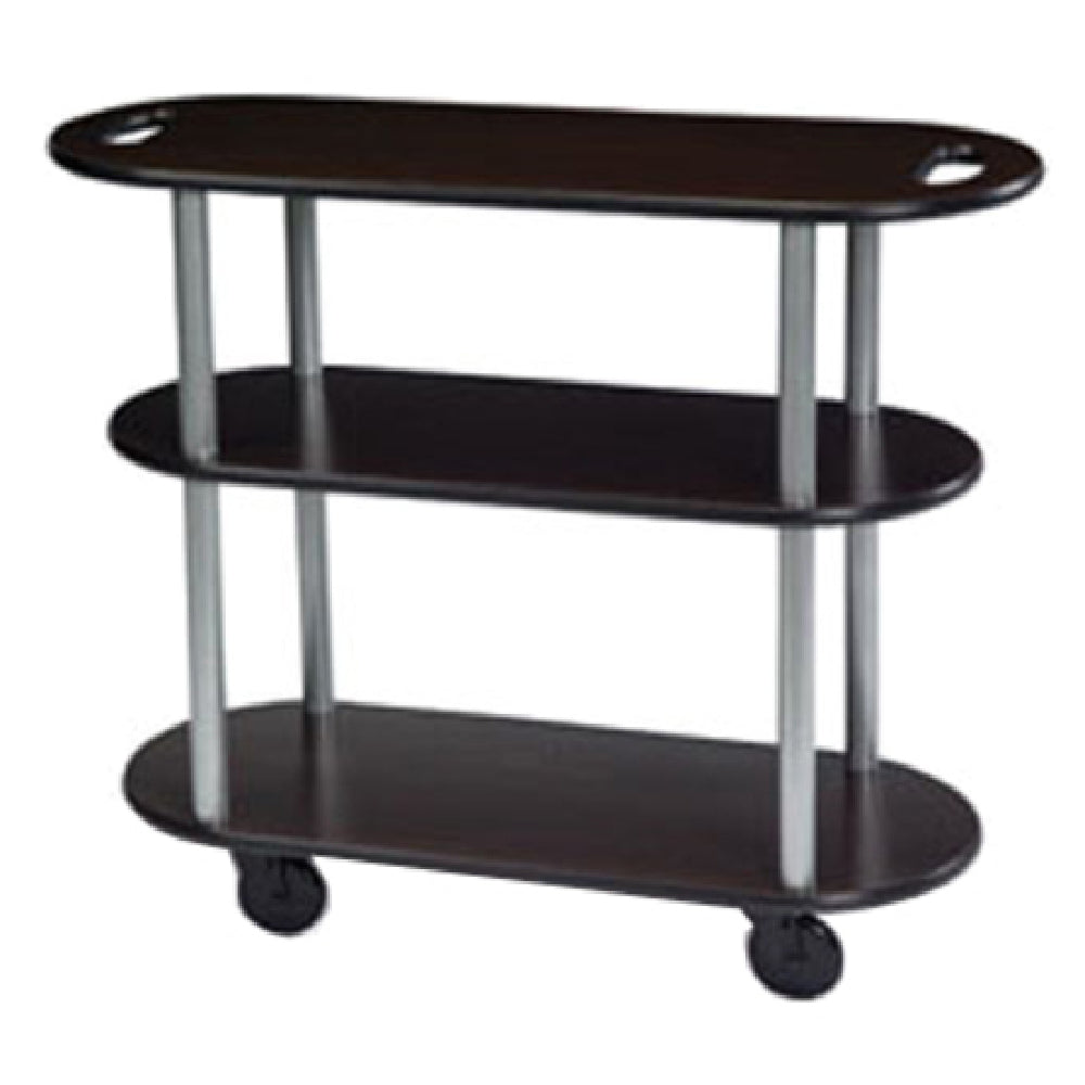 Lakeside 36204_BLACK Service Cart Oval 16"D X 39"W X 35"H