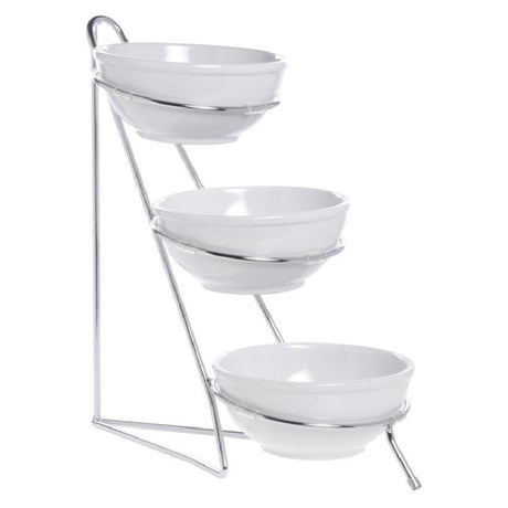 Hubert 81038 - Bowl Display Stand, 3-tier, 8" X 15" X 19-1/2"H Overall