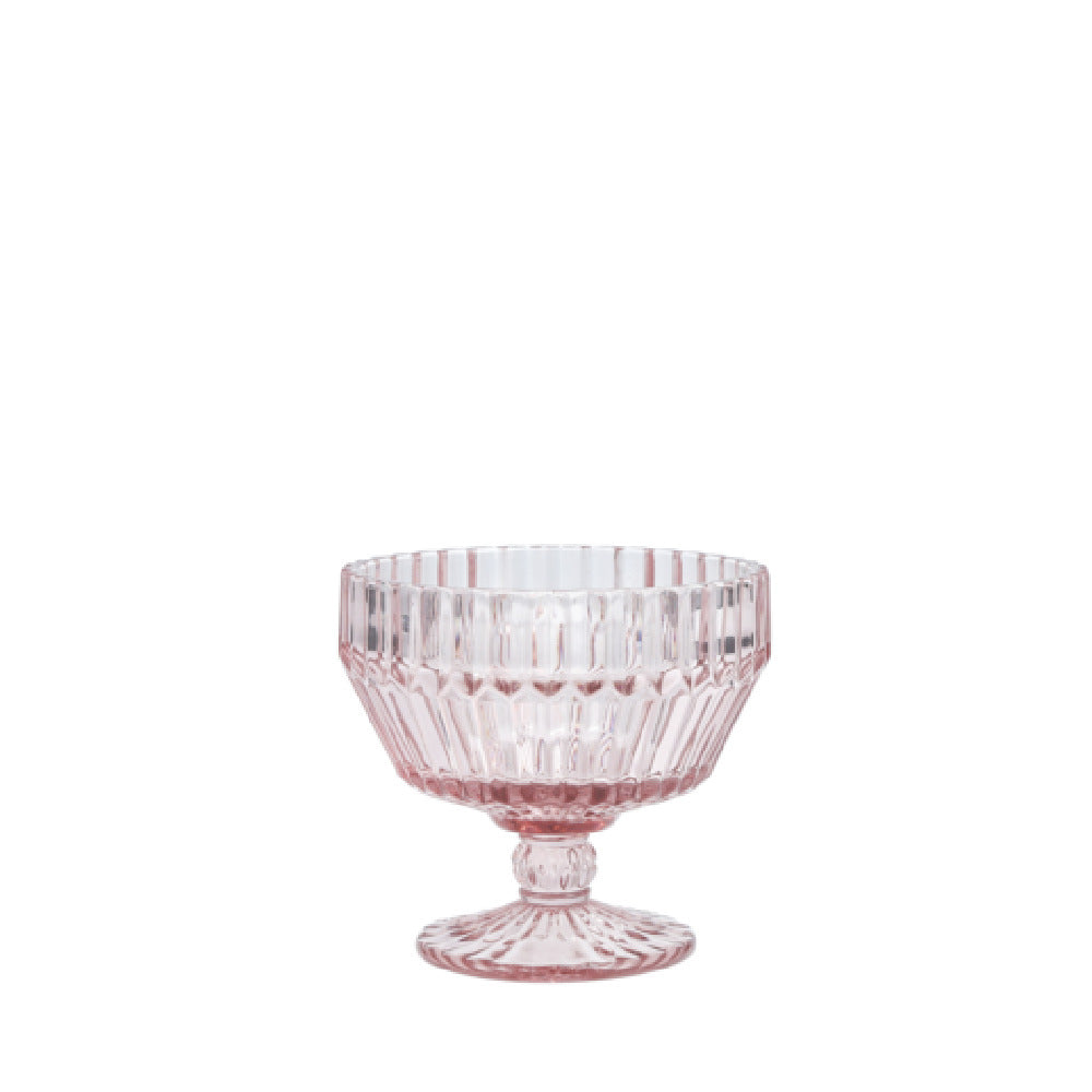 Fortessa ARCHIE.PK.02 Archie Pink Footed Dessert Bowl Glass 10 Oz. Dishwasher Safe (6 Each Per Case)