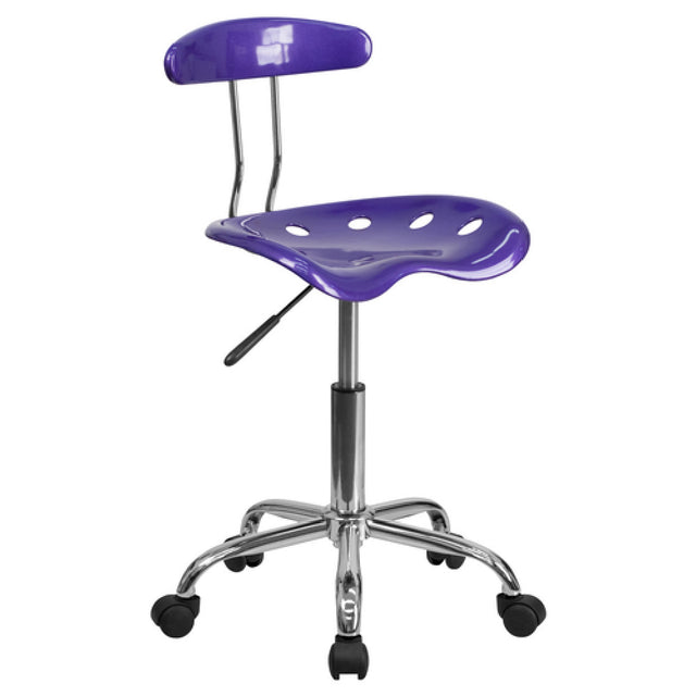 Flash Furniture LF-214-VIOLET-GG Vibrant Swivel Task Chair 29-1/4" To 34-3/4" Adjustable Height