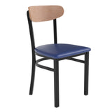 Flash Furniture XU-DG6V5BLV-NAT-GG Wright Dining Chair 500 Lb. Weight Capacity