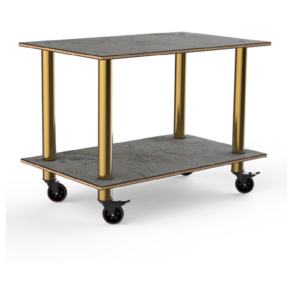 Steelite MGCMDX02GBXW Mogogo Buffet Solutions Modular Serving Table 2-tier 47" X 29-1/2" X 35"H