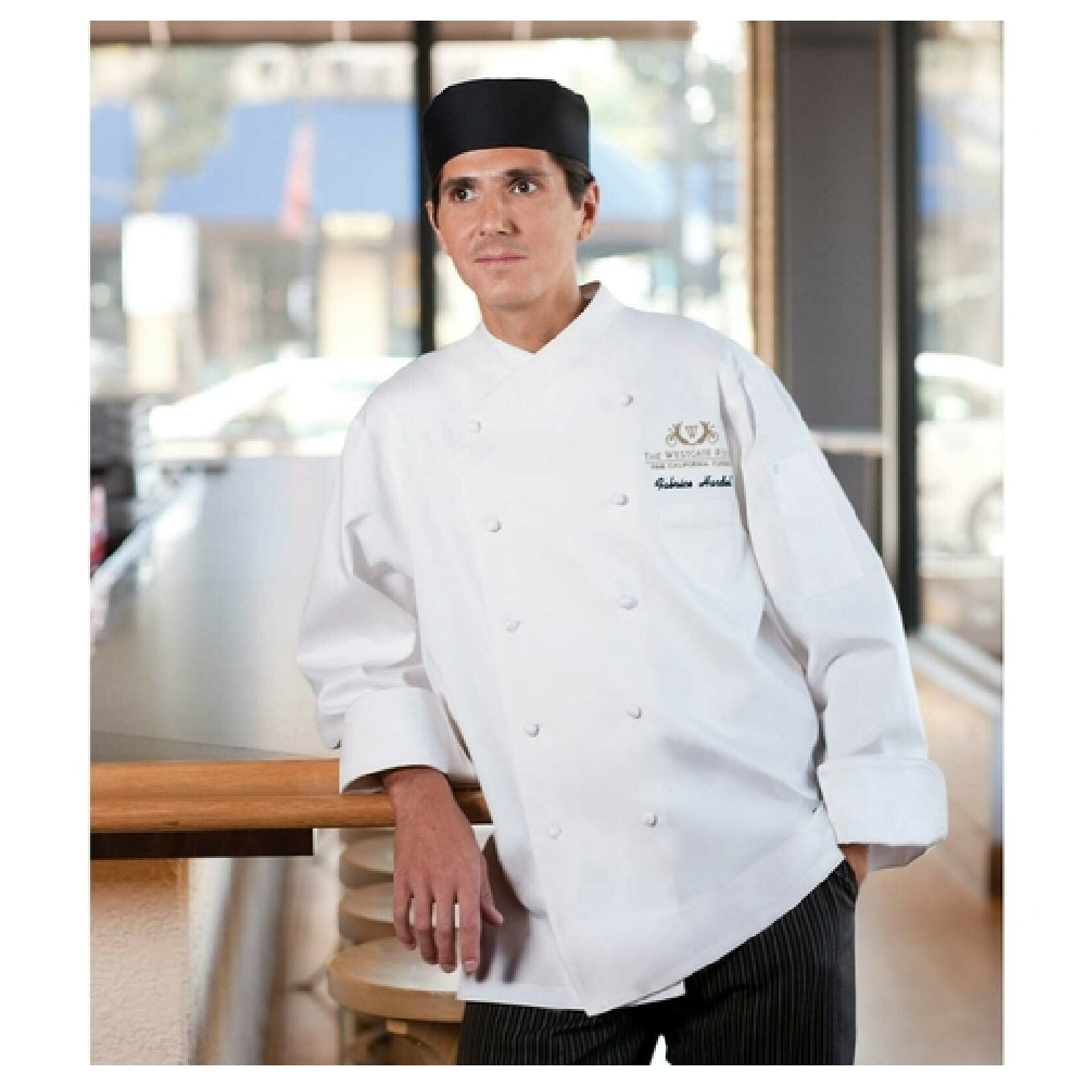 Chef Works ECCWWHT60 Milan Chef Coat Double-breasted Long Sleeves