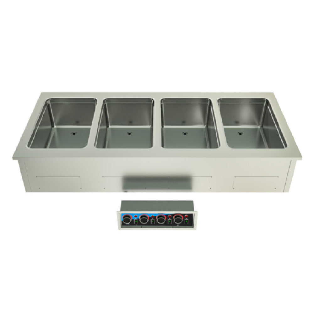 BK Resources E-HP-4 - Hot Food Well Unit, 4-Compartment, Drop-In