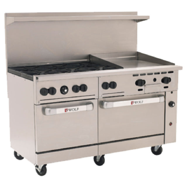 Wolf C60SS-6B24G-QS-COMMANDER (Quick Ship) Challenger XL™ Restaurant Range 60"