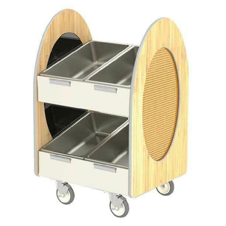 Lakeside 68323 Merchandising Cart 41"W X 24-1/4"D X 44-1/2"H 2-tier (at 15° Angle)