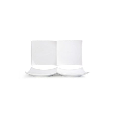 FOH DOS020WHP21 Origami® Platter 14.5" X 7" Porcelain