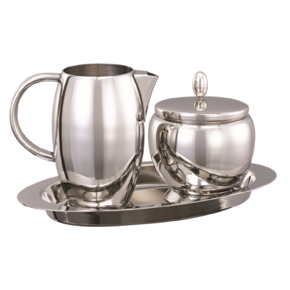 Service Ideas STCCRSGTRC Service Ideas Tea Time Cream & Sugar Set 6 Ounce Polished Stainless