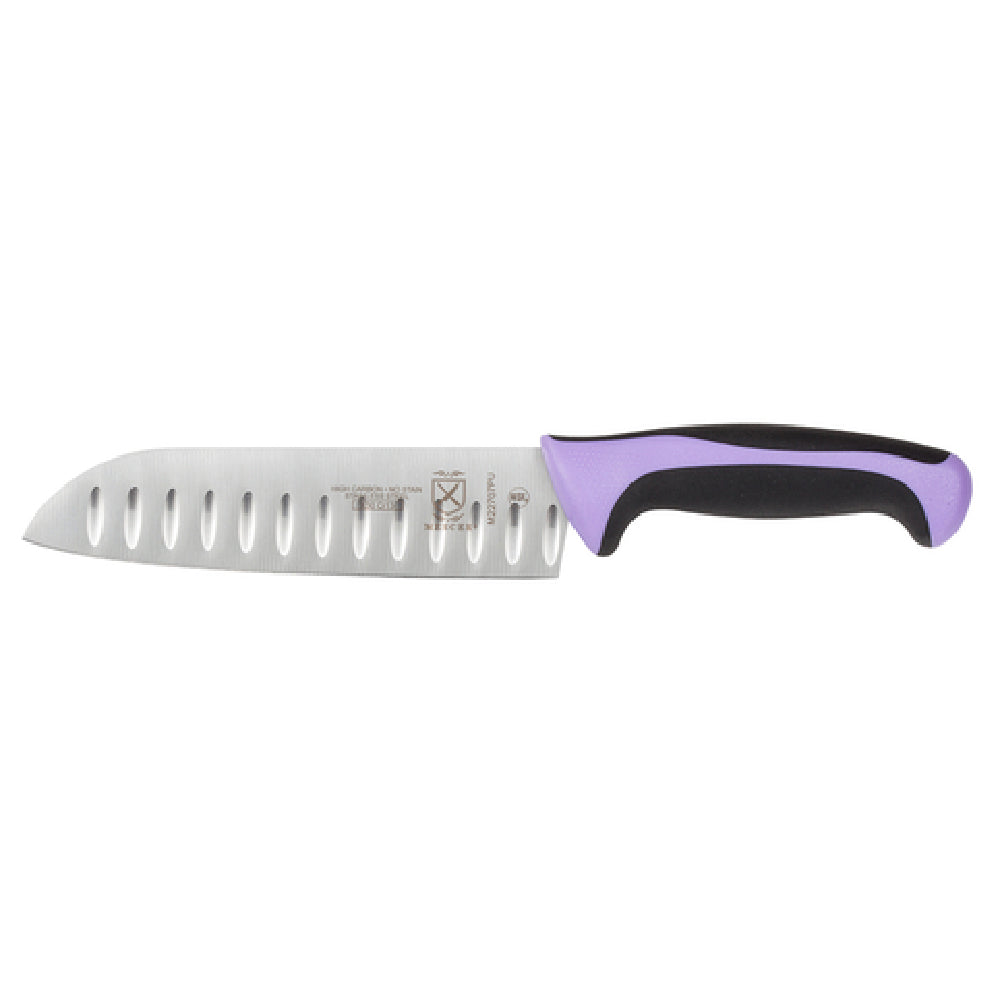 Mercer Culinary M22707PU Millennia Colors® Santoku Knife 7" Granton Edge