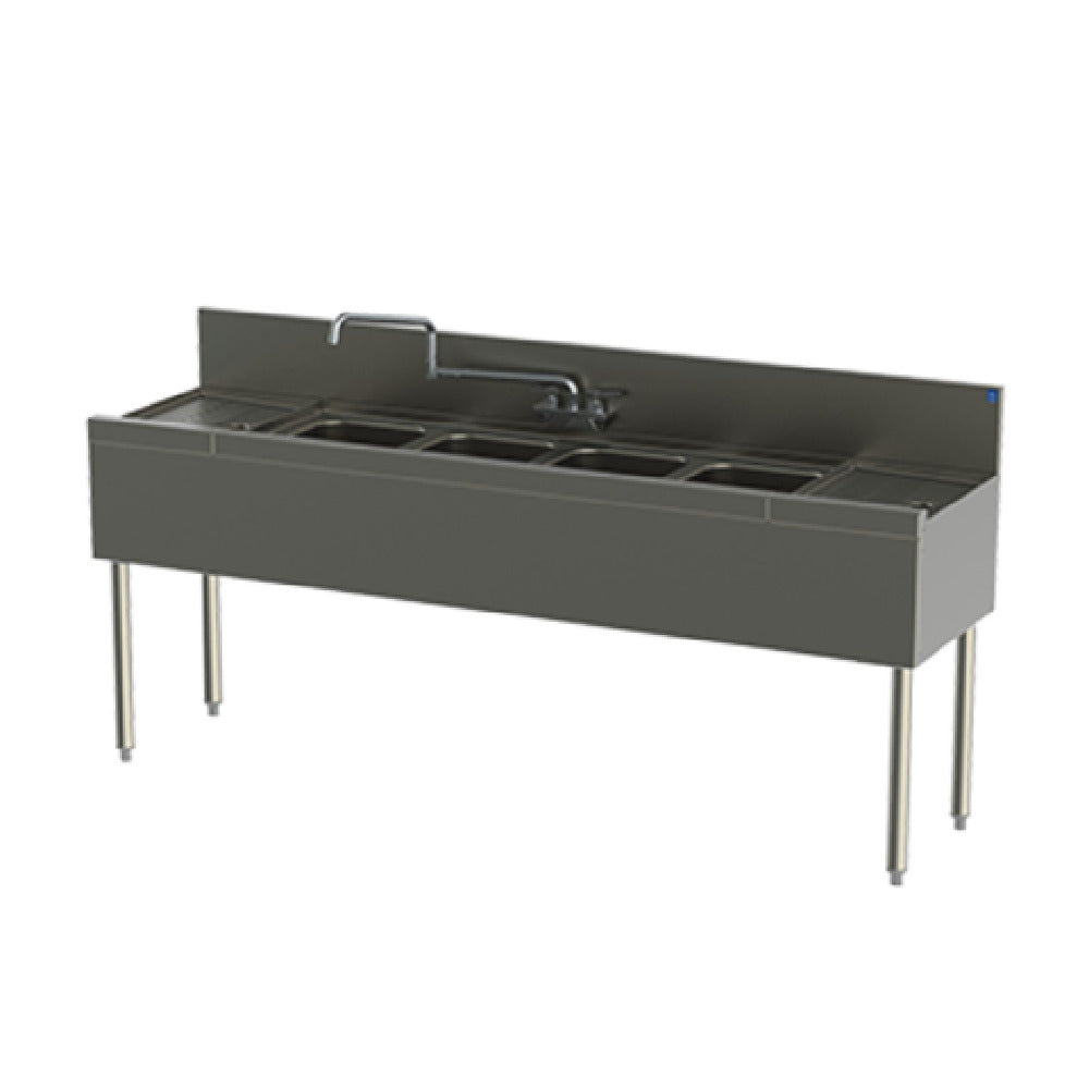 Perlick TS44C TS Series Underbar Sink Unit Four Compartment 48"W X 18-9/16"D