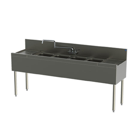 Perlick TS44C TS Series Underbar Sink Unit Four Compartment 48"W X 18-9/16"D