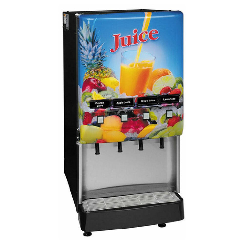 Bunn 37300.0004 JDF-4S Silver Series® 4-Flavor Cold Beverage System (3) 12 Oz. Drinks/min Capacity