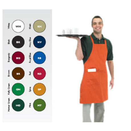 John Ritzenthaler Company 601BAC-NV Chef Revival® Bib Apron 28" X 34" Full Length