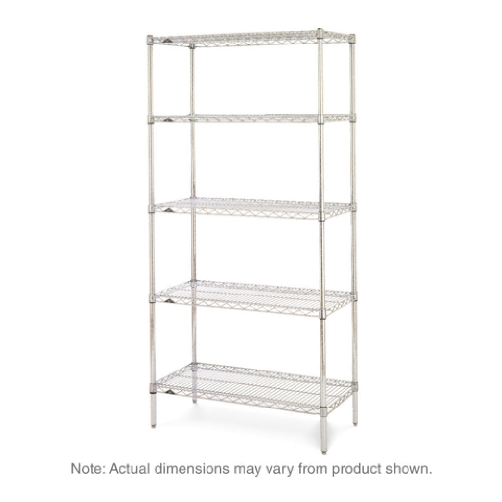 Metro 5N437C Super Erecta® Starter Shelving Unit 36"W X 21"D X 74"H (5) Wire Shelves