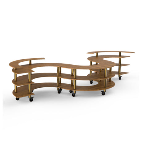 Steelite MGCMSB06BBXW - Snake Shape Buffet Station, 202.0" X 77.0" X 35.0", Modular