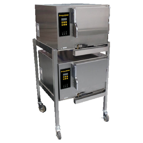 AccuTemp E34403E120 DBL Double Stack Connected Evolution™ Boilerless Convection Steamers Featuring Steam Vector Technology