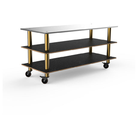 Steelite MGCMLA05MBXW Mogogo Buffet Solutions Modular Pro Station 3-tier 71" X 29-1/2" X 33"H