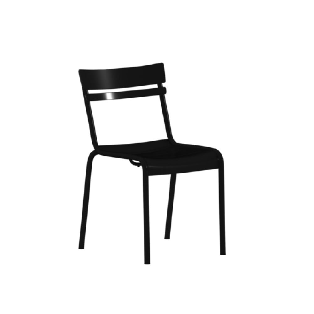 Flash Furniture XU-CH-10318-BK-GG Nash Stack Chair 300 Lb. Weight Capacity Slatted Back And Seat