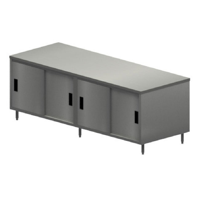 BK Resources CST-3696S Chef Table Cabinet Base With Sliding Doors 96"W X 36"D X 34-3/4"H Overall Size