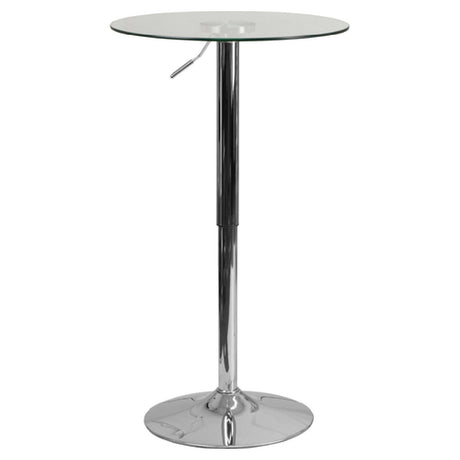 Flash Furniture CH-5-GG Table 23-1/2" Dia. X 33-1/2" To 41" Adjustable Height