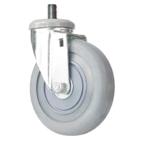 Forbes Industries 6051-ST Replacement Caster 5" Dia. Soft Ride Special Non-marking Grey Wheel