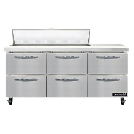 Continental Refrigerator SW72N12-D Sandwich Unit 72"W 20.6 Cu Ft Capacity