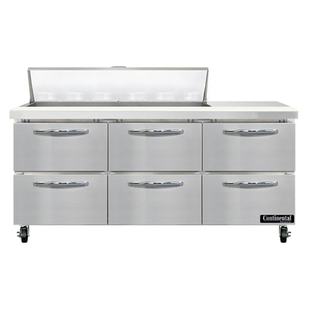 Continental Refrigerator SW72N12-D Sandwich Unit 72"W 20.6 Cu Ft Capacity