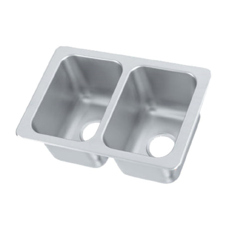 Vollrath 102-1-1 Drop-In Sink Two Compartment 10"W X 14" Front-to-back X 10" Deep Compartments