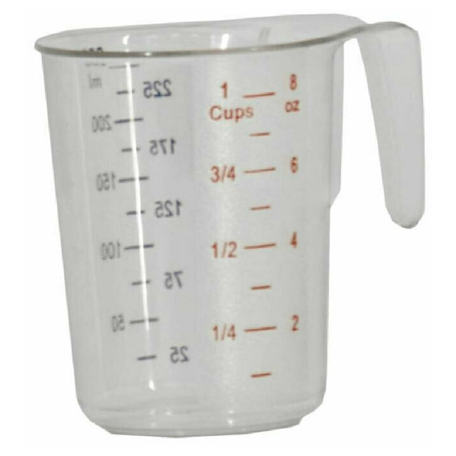 Omcan 80570 (80570) Measuring Cup 1 Cup (250ml) Capacity Raised External Markings Quarts & Liters