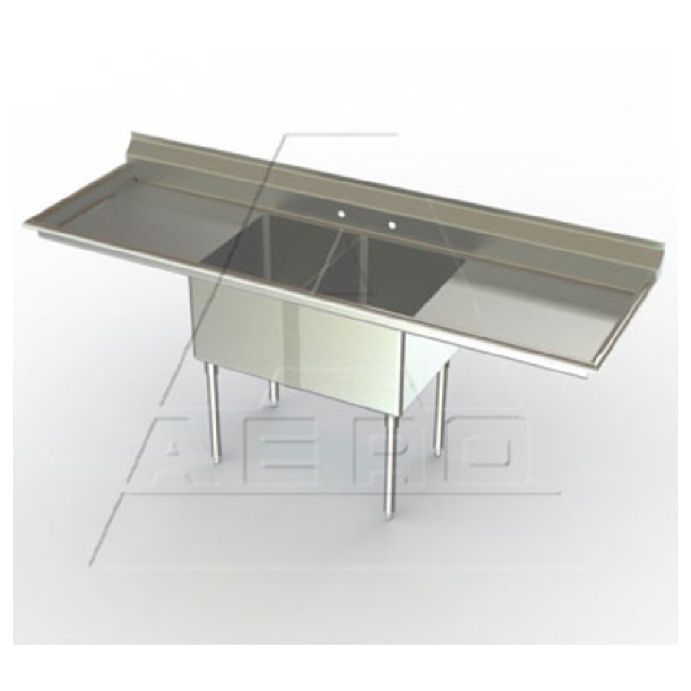 AERO Manufacturing XF2-2424-24LR Delux™ Sink Two Compartment With 24" Drainboards On Left & Rights