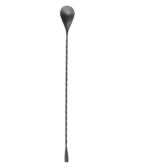 Tablecraft 10558 Bar Spoon 12"L Black Acid Etch Finish