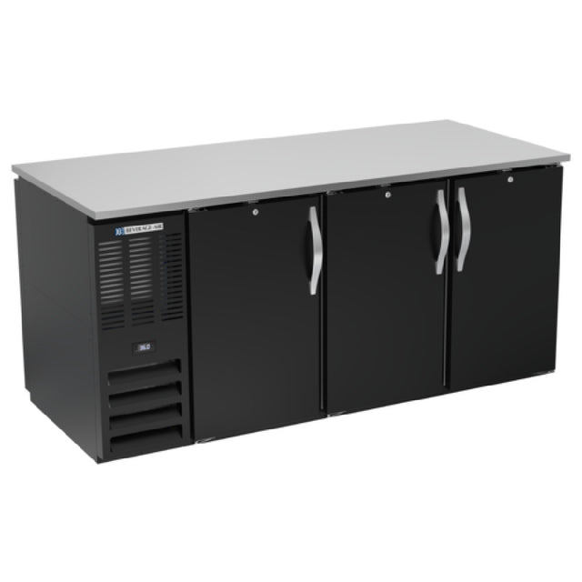 Beverage Air BB72HC-PT-B - Refrigerated Back Bar Pass-Thru Storage Cabinet, Three-section