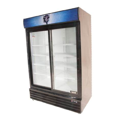 Bison BGM-49-SD Reach-In Glass Door Refrigerator Two-section 48 Cu. Ft.