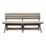 Grosfillex US449181 Westport Folding Bench 58-3/4"W X 22" X 16"H 30" Back Seat Height