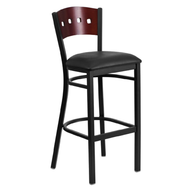 Flash Furniture XU-DG-60515-MAH-BAR-BLKV-GG Hercules Series Restaurant Bar Stool