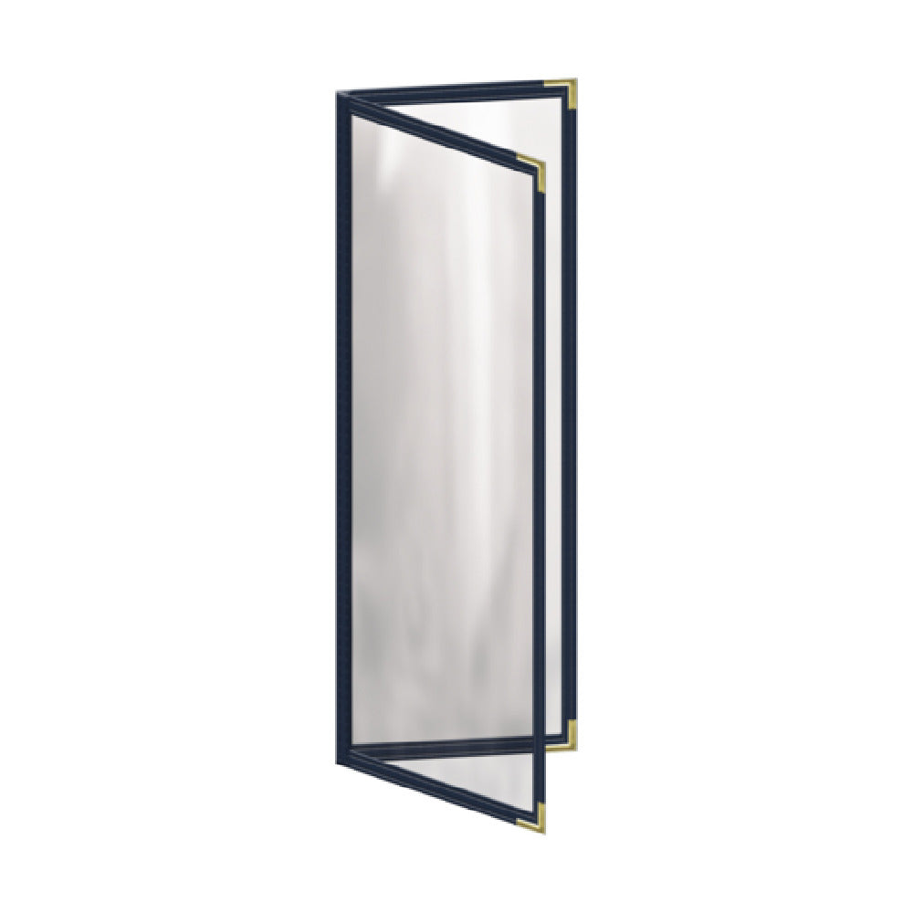 Risch TED 4.25X14 Deluxe Clear Sewn Menu Cover 4-1/4" X 14" Double
