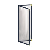 Risch TED 4.25X14 Deluxe Clear Sewn Menu Cover 4-1/4" X 14" Double