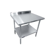 Sapphire Manufacturing SMTEB-3036G Worktable 36"W X 30"D X 35"H 18/430 Stainless Steel Top Shelf
