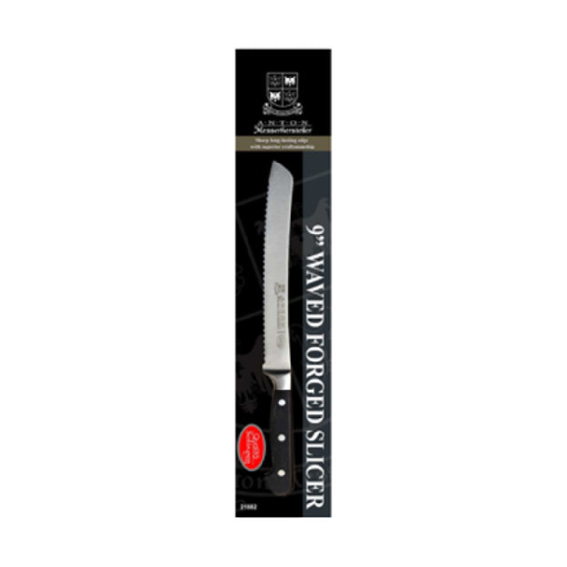 Omcan 21882 (21882) Premium Slicing Knife Forged 9" Wave Edge Anton