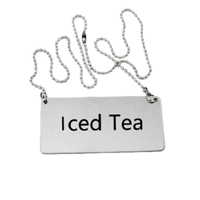 Omcan 80136 (80136) Beverage Sign "Iced Tea" With Chain