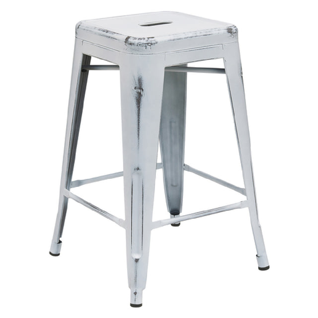 Flash Furniture ET-BT3503-24-WH-GG Bar Stool 500 Lb. Weight Capacity Counter Height