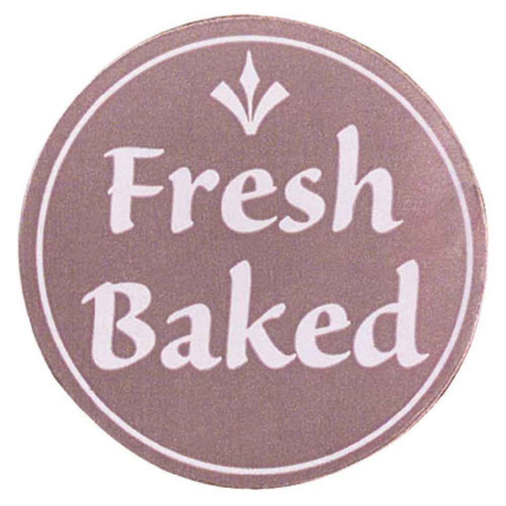 Hubert 36656 - Food Information Label, "Fresh Baked", 1-1/2" Dia.