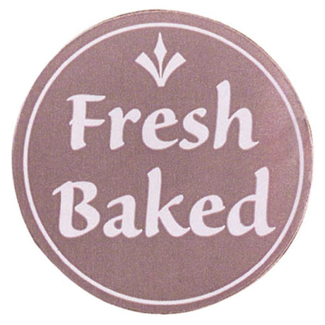 Hubert 36656 - Food Information Label, "Fresh Baked", 1-1/2" Dia.