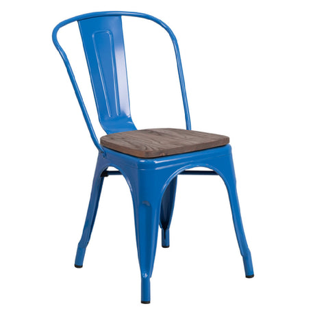 Flash Furniture CH-31230-BL-WD-GG Stacking Side Chair 500 Lb. Weight Capacity