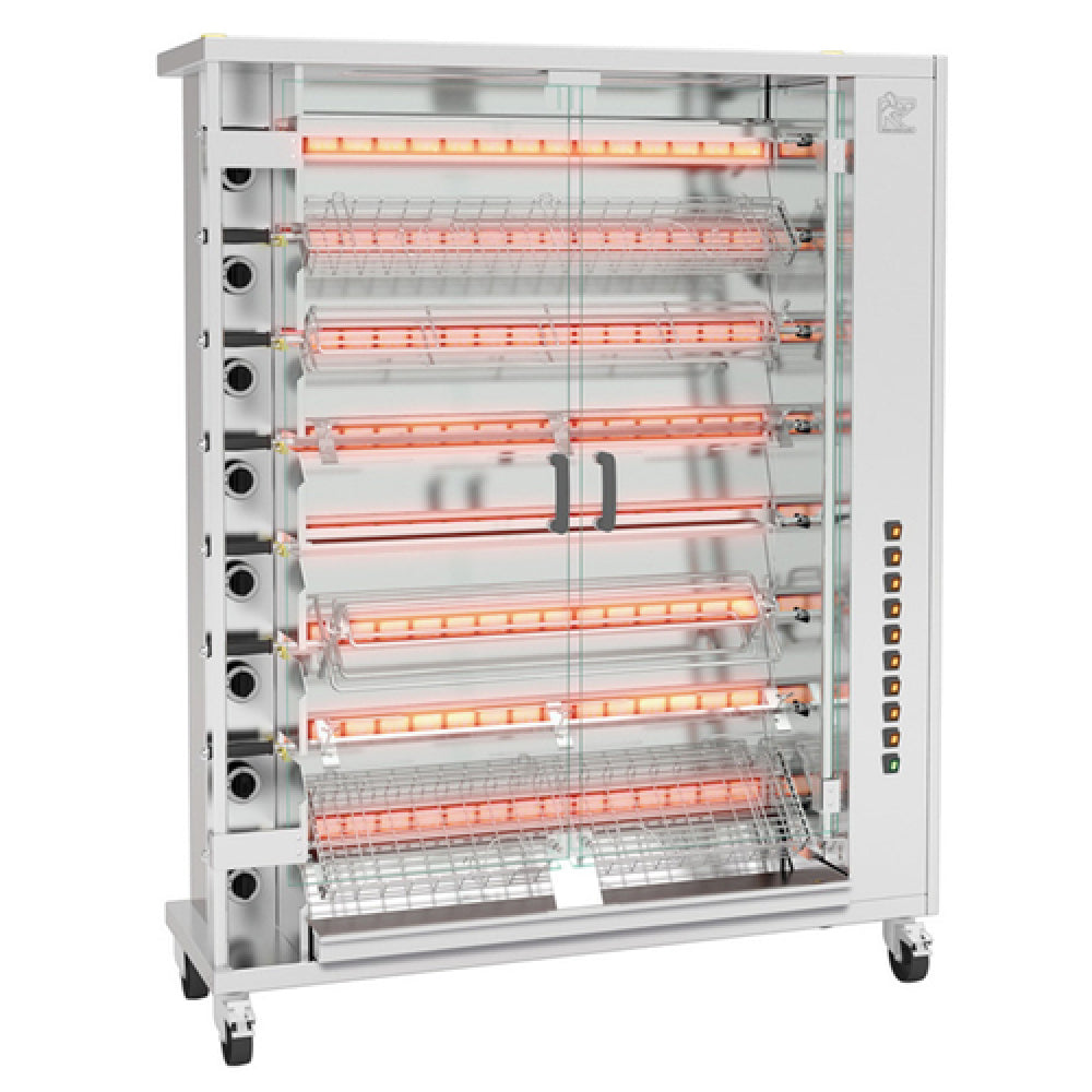 Rotisol FF1425-8G-SS_NAT FauxFlame™ Rotisserie Oven Gas Floor Model